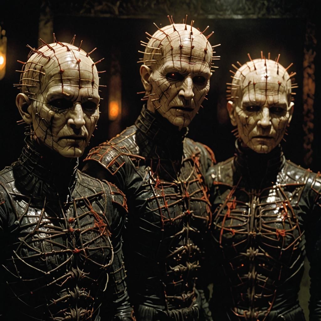 Cenobites from Hellraiser in Hellish Lighting