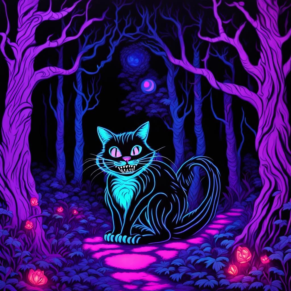 the cheshire cat dark fairy tales in uv