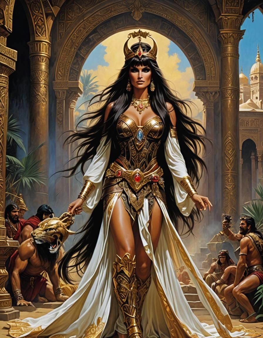 Glamorous Fantasy Woman in Ethereal Magazine Art