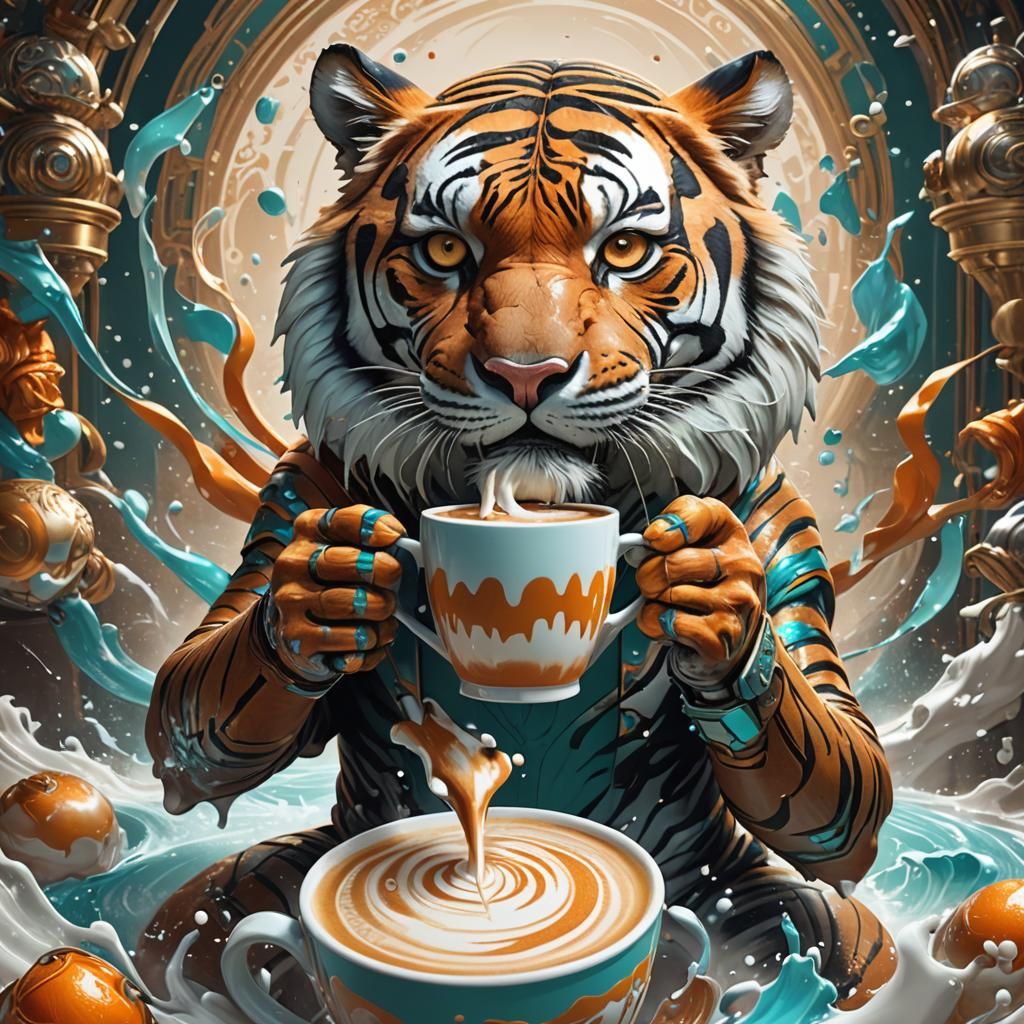 Tiger invites you to join him for a latte