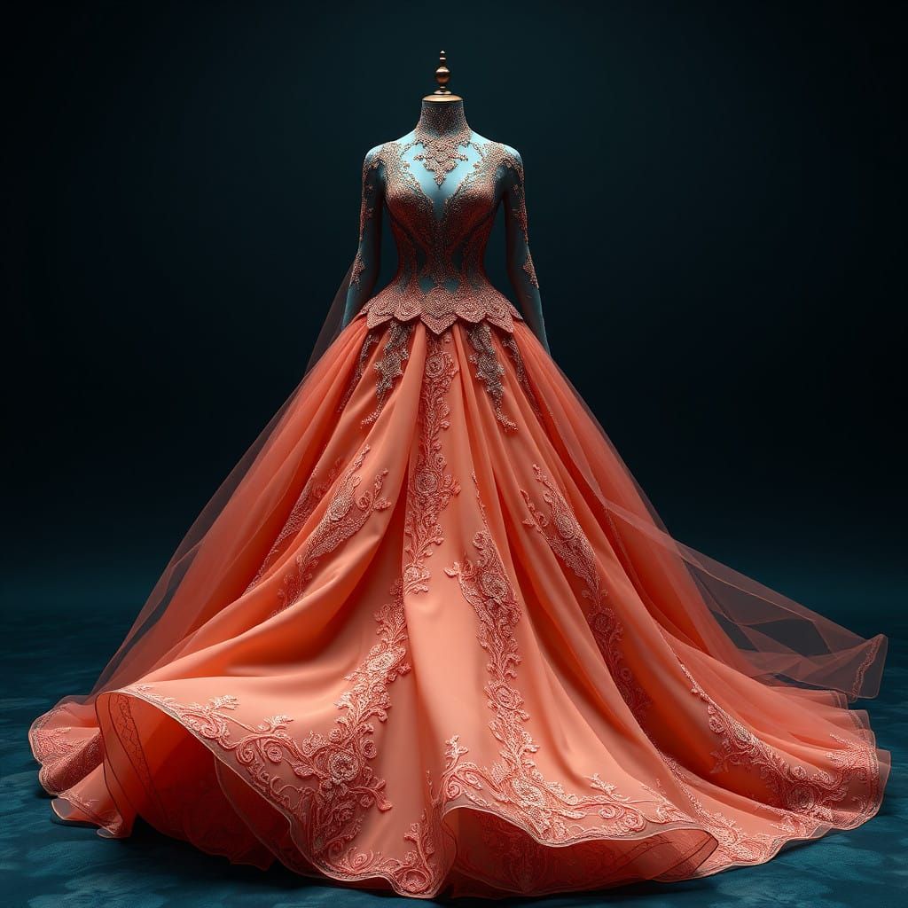 Ethereal Fantasy Wedding Gown in Dark Luxury Style