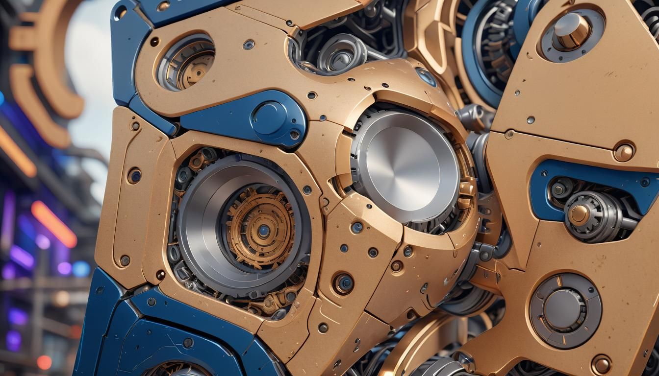 Intricate Abstract Mech Details in Sci-Fi Style