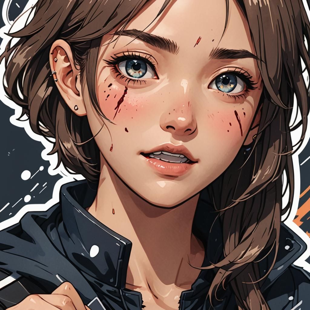 Emotional Stickers in Anime Manga Style