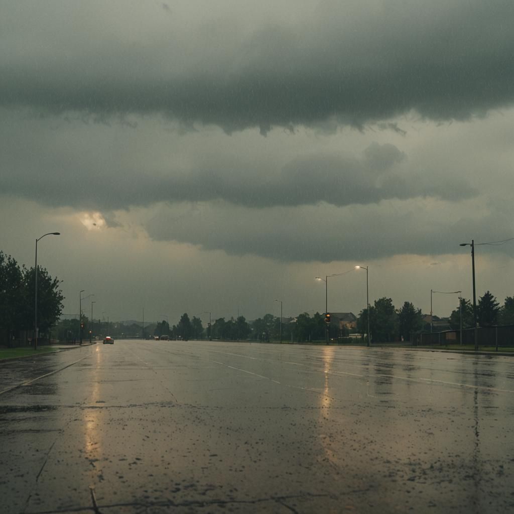 Rainy Afternoon Scene in Cinematic Style