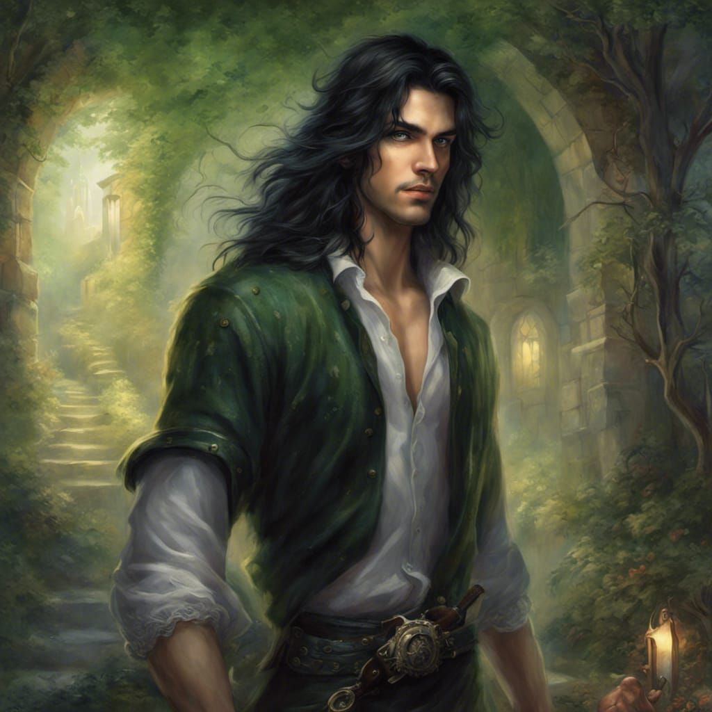 Medieval Thief with Black Hair, Ethereal Fantasy