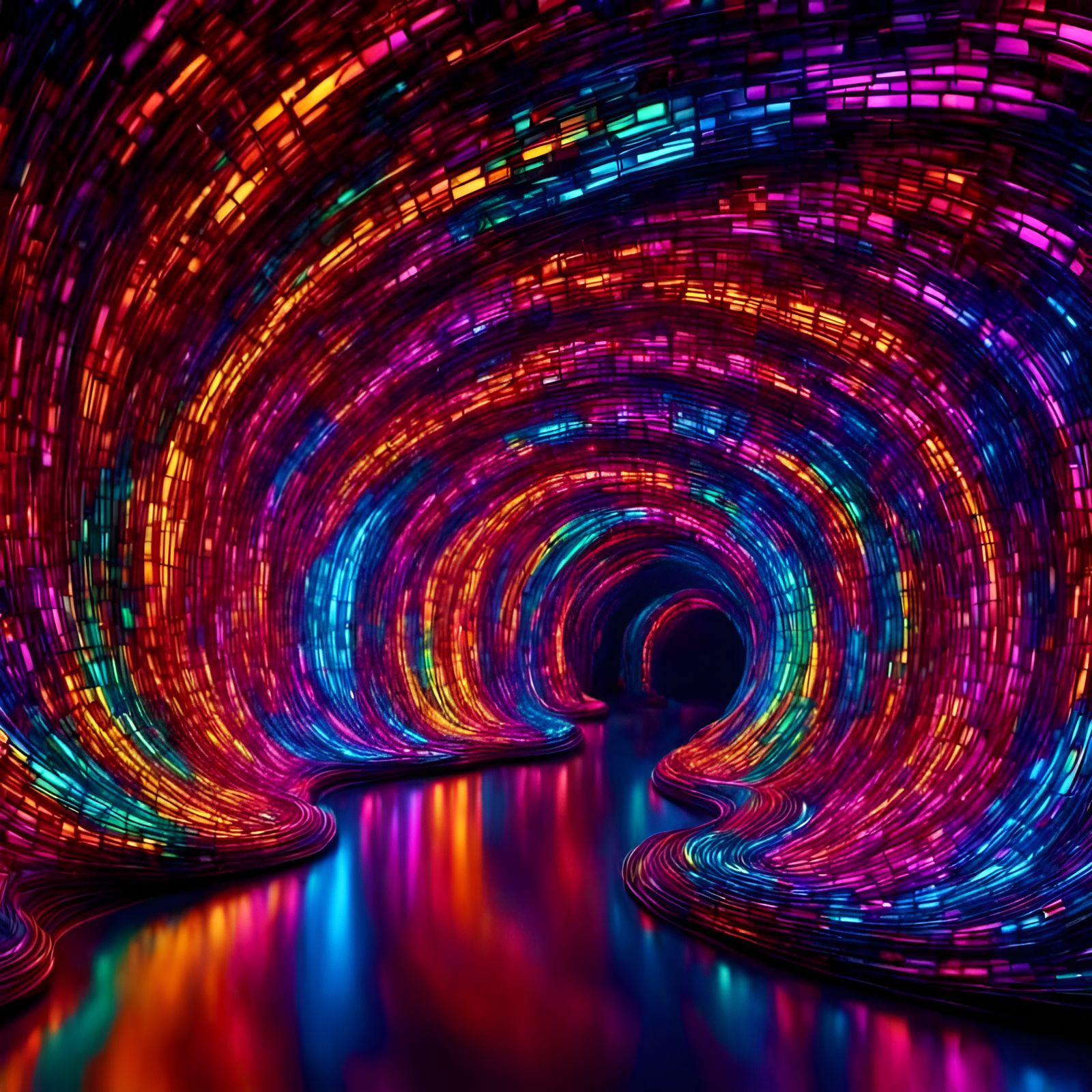 Rainbow LED Tunnel Interior Design