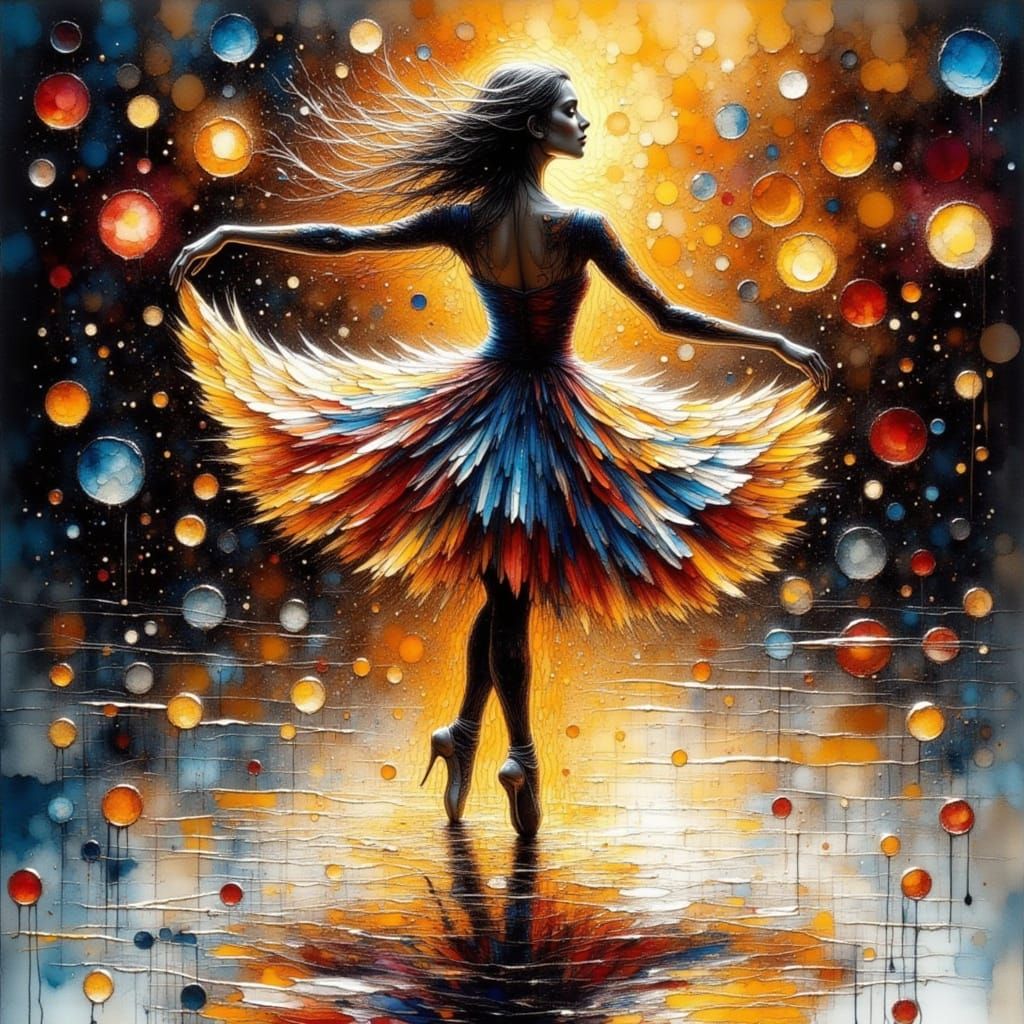 A graceful ballerina dances 5