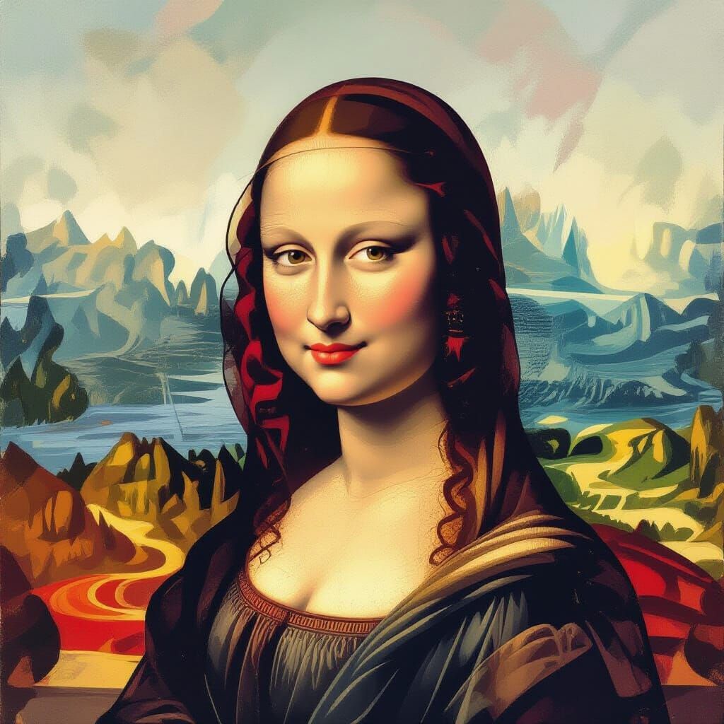 Impasto Woman Portrait in Gouache Style