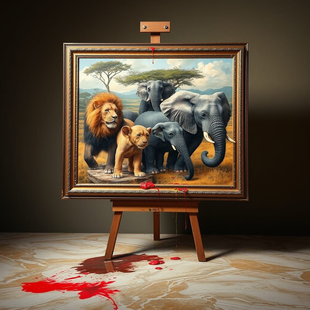 Wildlife Escapes from Realistic African Artwork