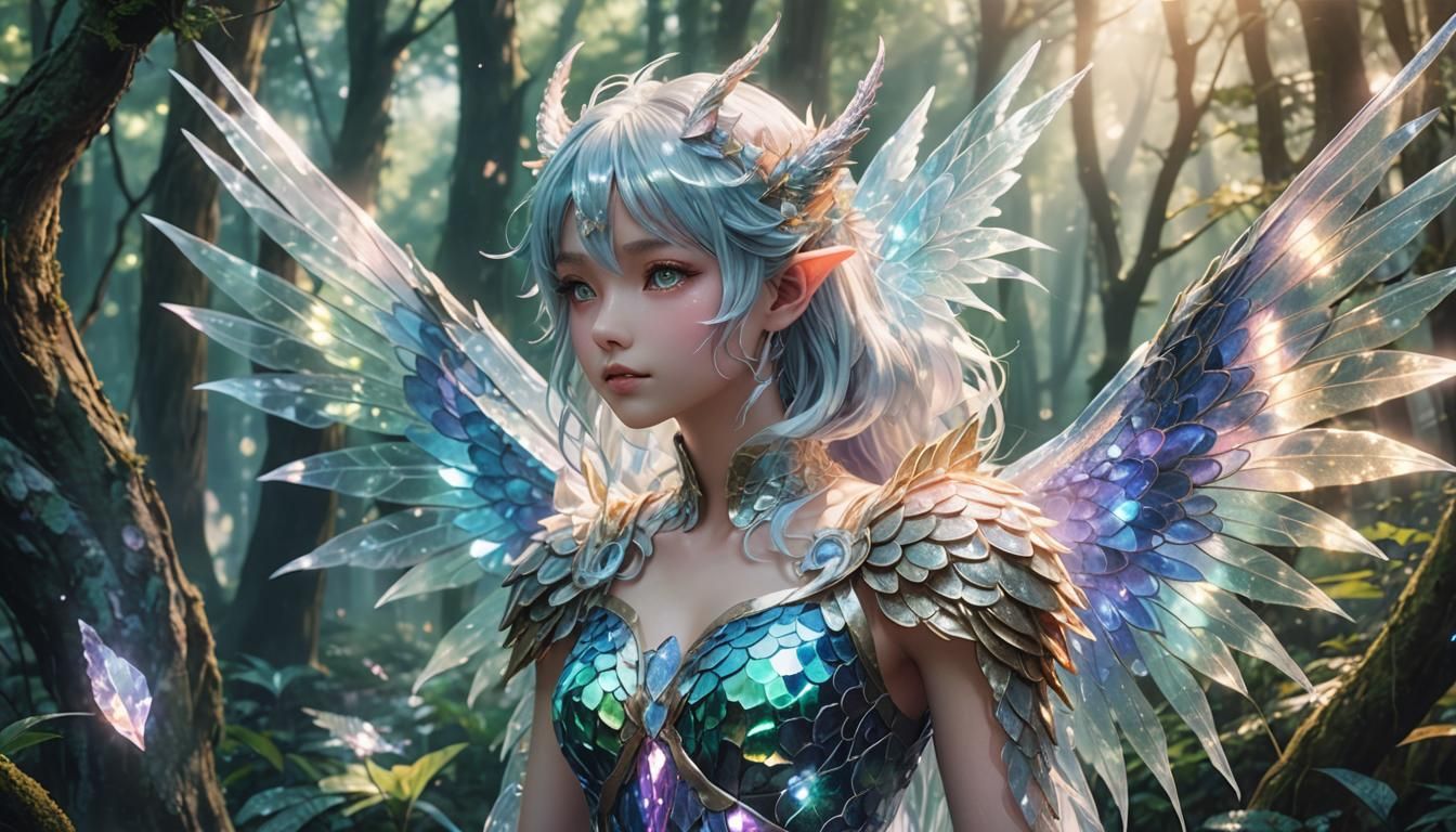Crystal Fairy Dragon in Magical Forest: Manga Anime