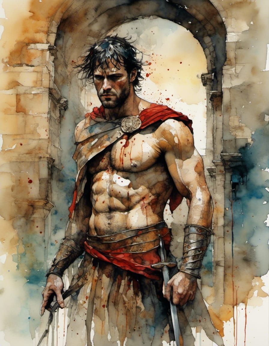 Christian Gladiator in Coliseum Arena