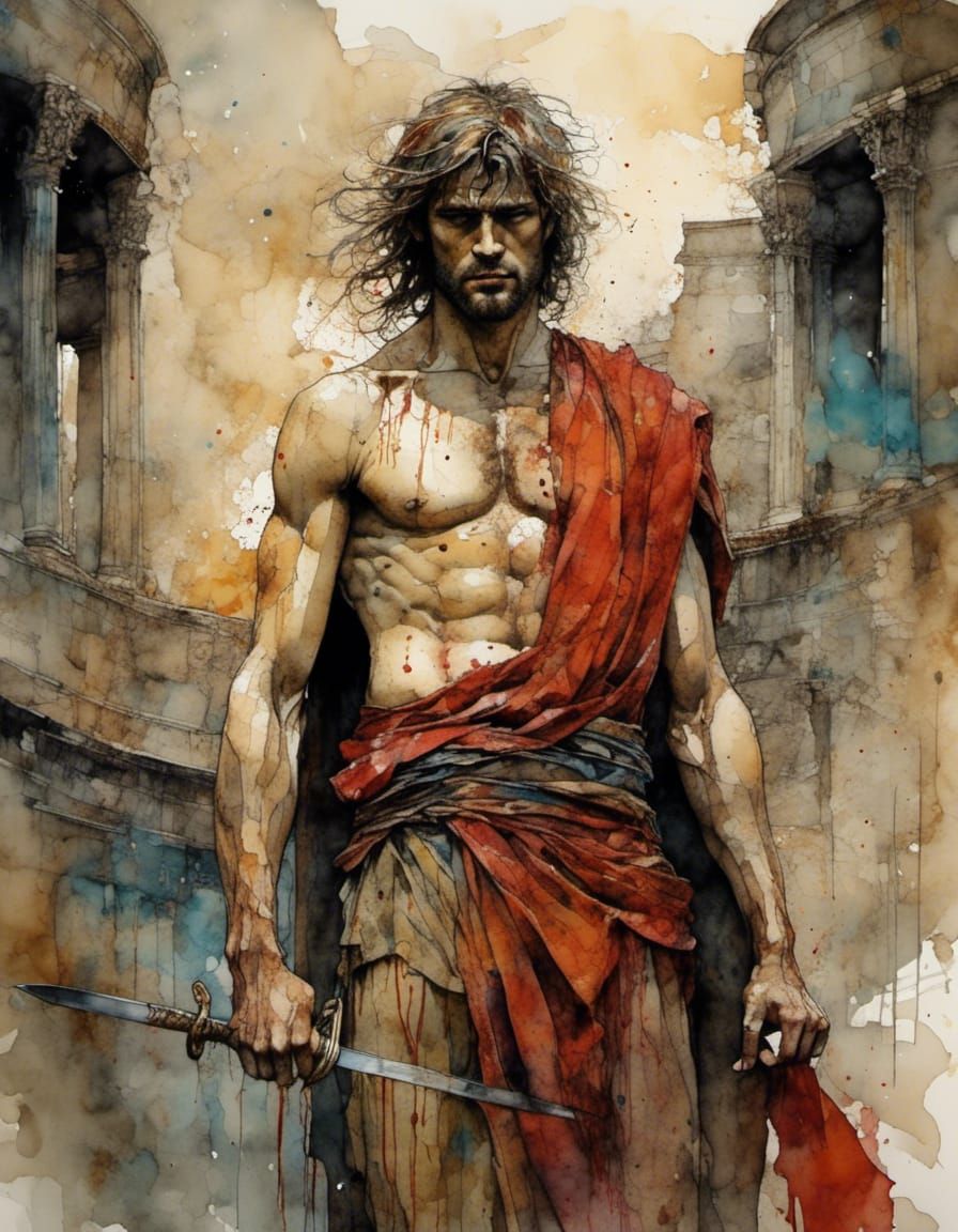 Christian Warrior in Coliseum Arena