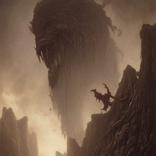 Grotesque Monster Emerges From Bio-Organic Wall