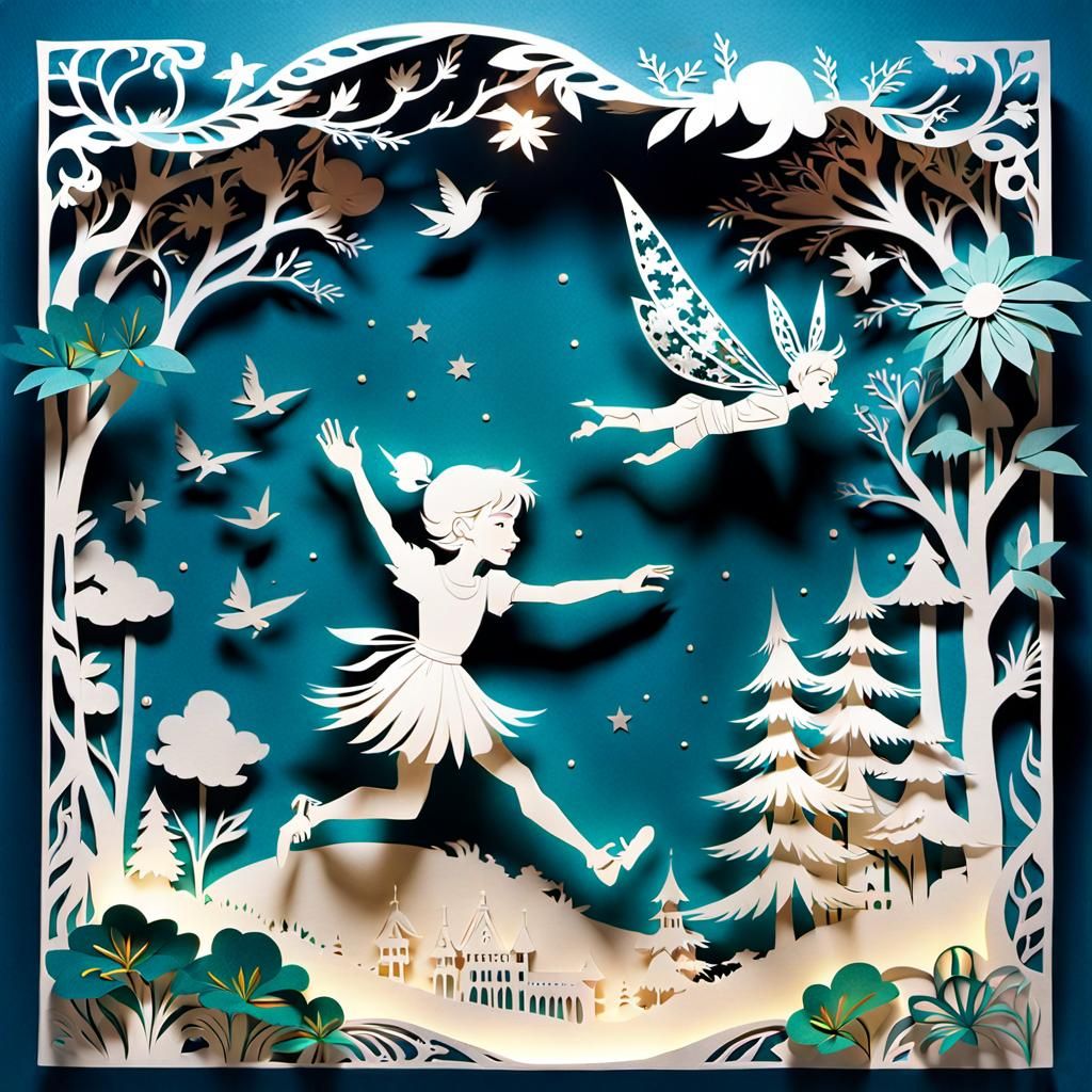 Peter Pan's Tale in Paper-Cut Animation