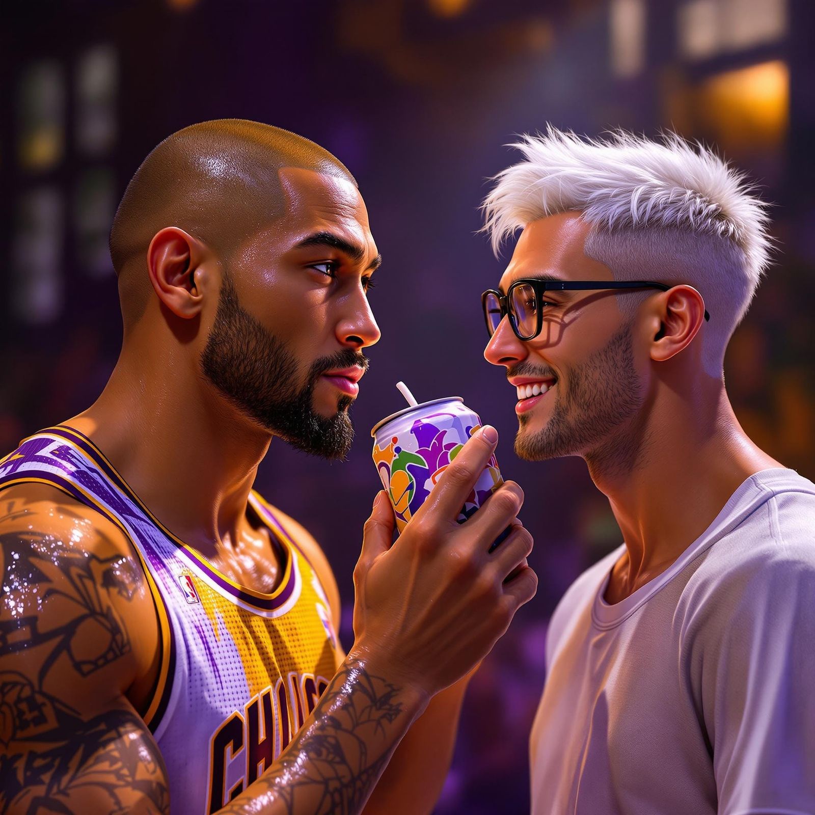 Basketball Player Celebrates with Boyfriend: Hyperrealistic ...