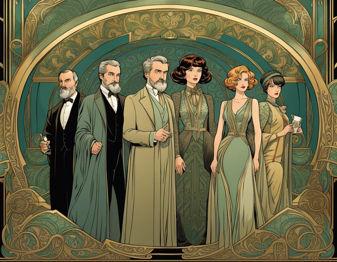 Art Nouveau Graphic Novel Illustration