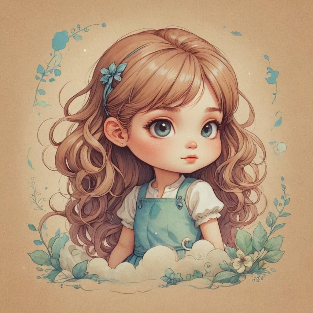 Dreamy Slow Loris Storybook Illustration