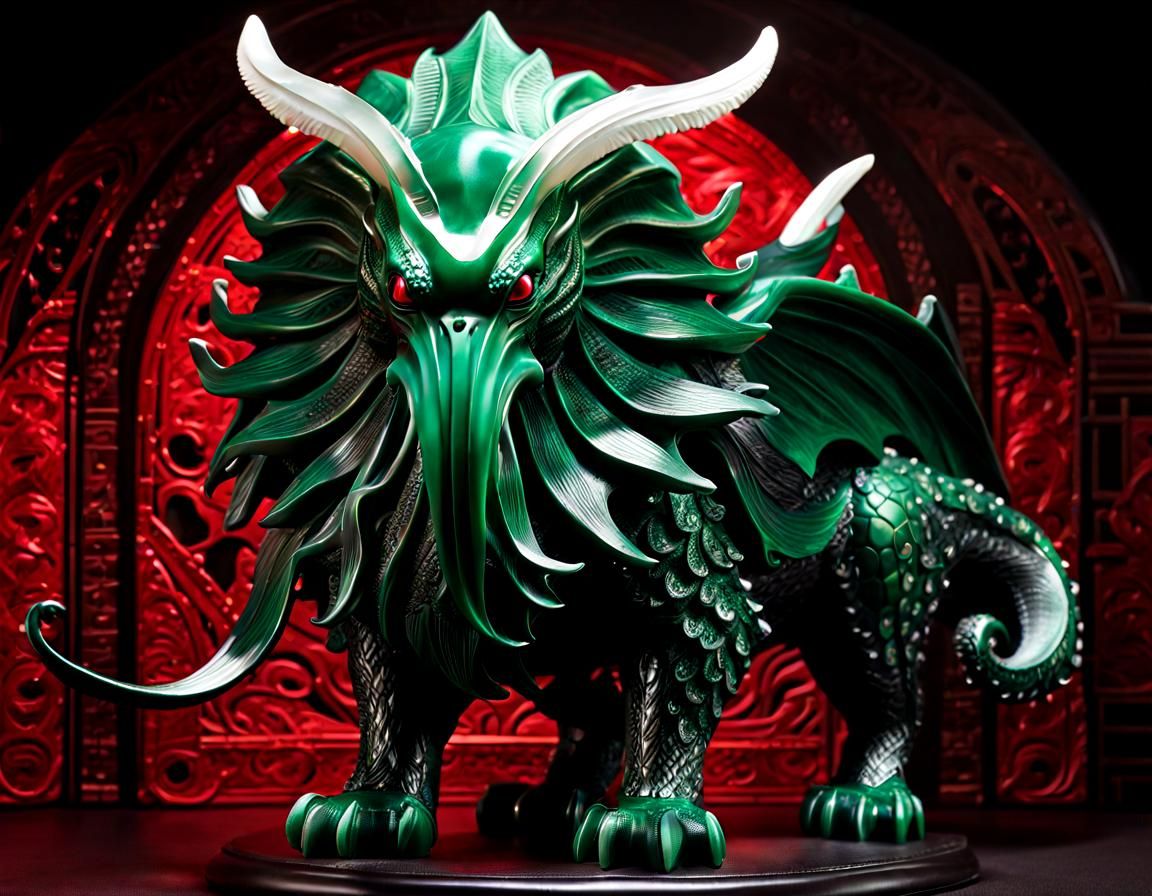 Exotic Plaid Bird: Scottish Heritage in Art Nouveau Style