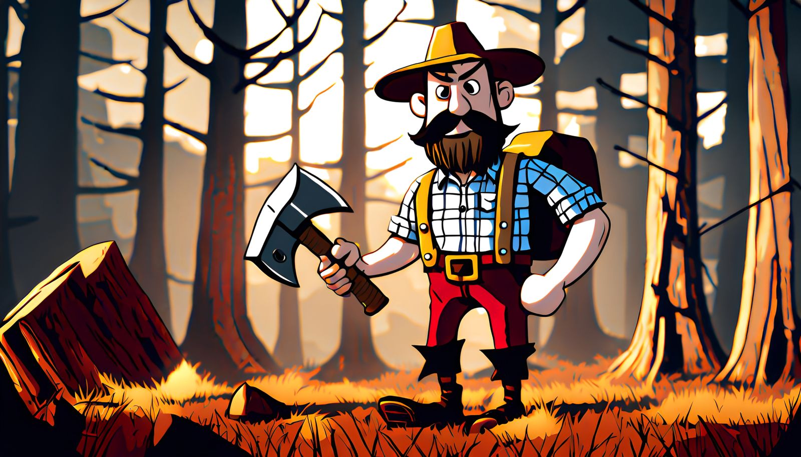 Woodie the Lumberjack with Golden Axe