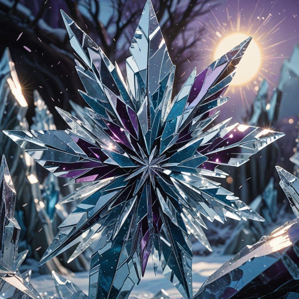 Fractured Ice Form in Fantasy Concept Art