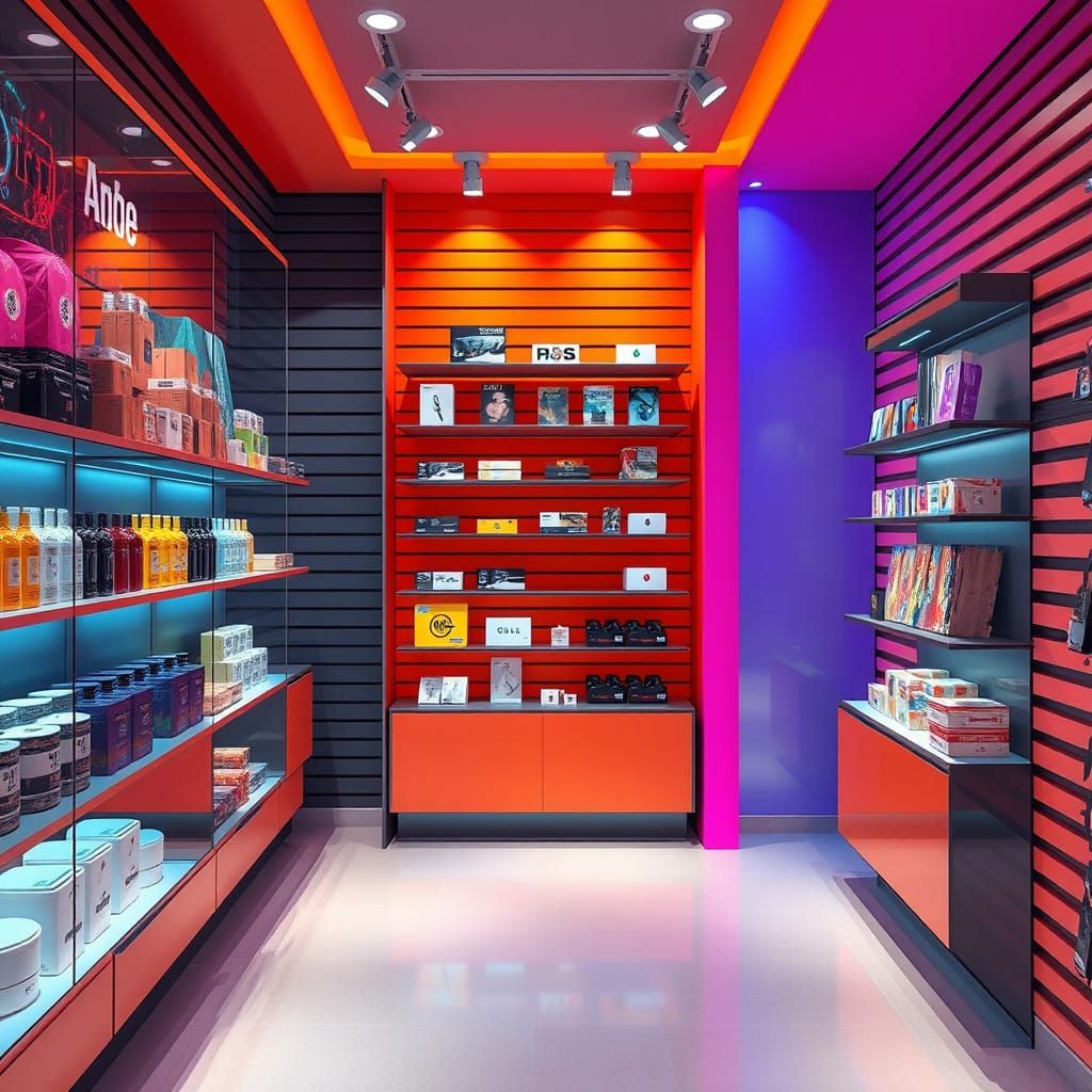 Stunning Retail Display in Vibrant Color
