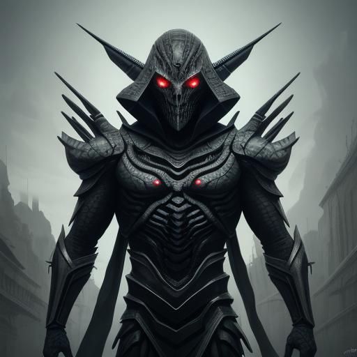 Gothic Futuristic Roblox Character in a Nightmare Setting