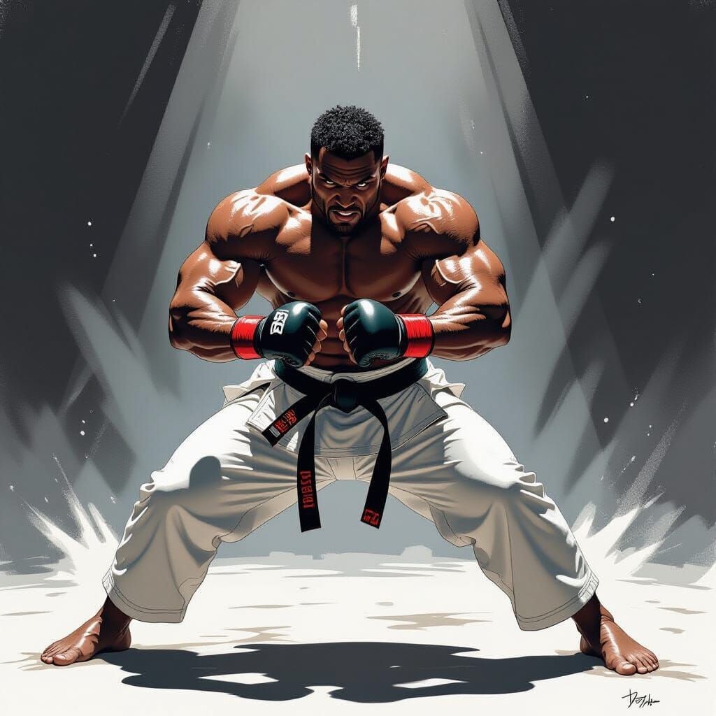 Mike Tyson Executes Jujitsu Move in Gritty Style