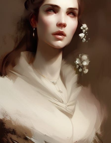 Detailed Portrait in Victorian Graffiti Art Style