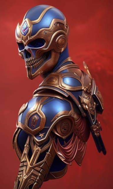 Skeleton Warrior Portrait in a Fantasy Style