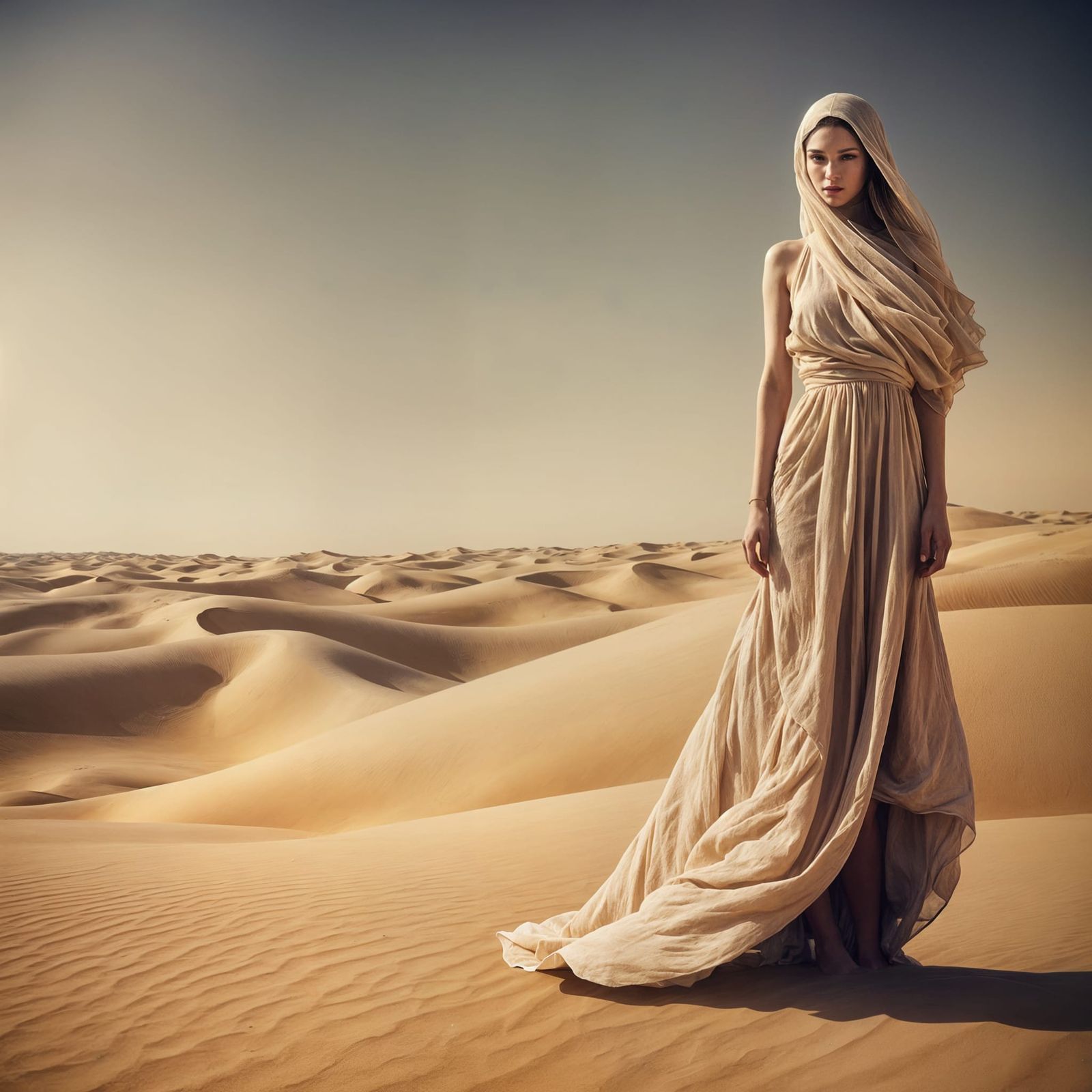 Desert Mirage of a Beautiful Woman