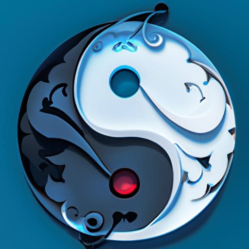 Yin Yang Paper Cut Art in 3D