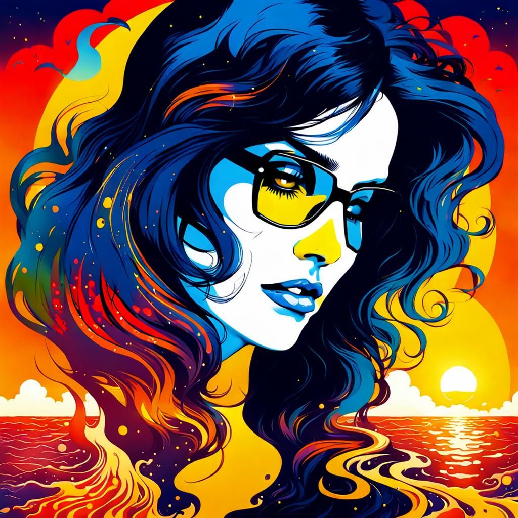 Melancholic Retro Scene Inspired by Music Icons