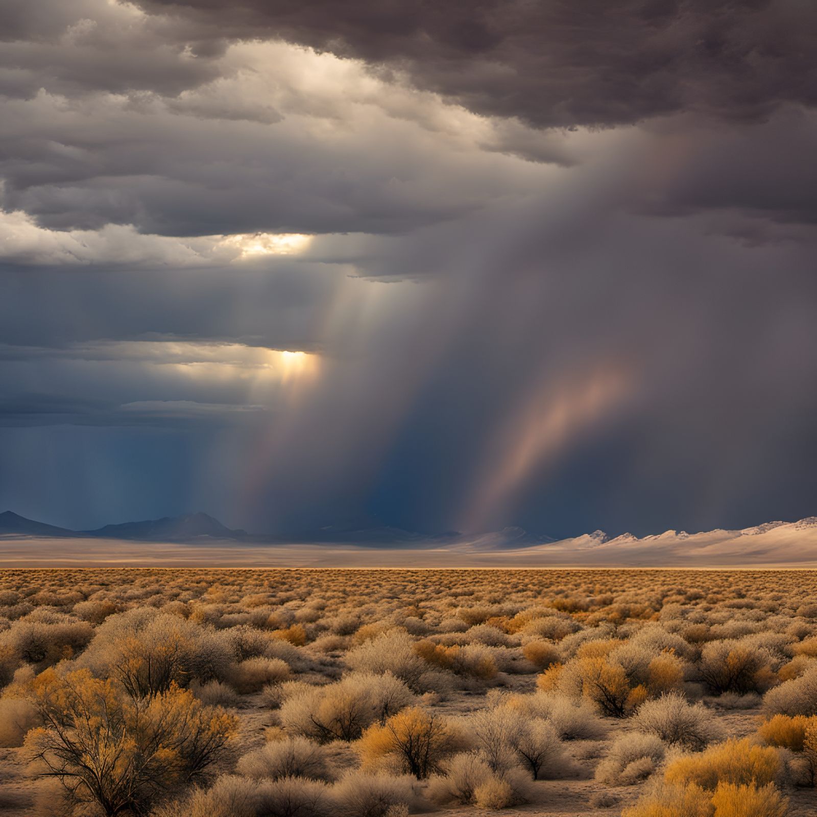 Colorful Desert Landscape with Chukar Bird