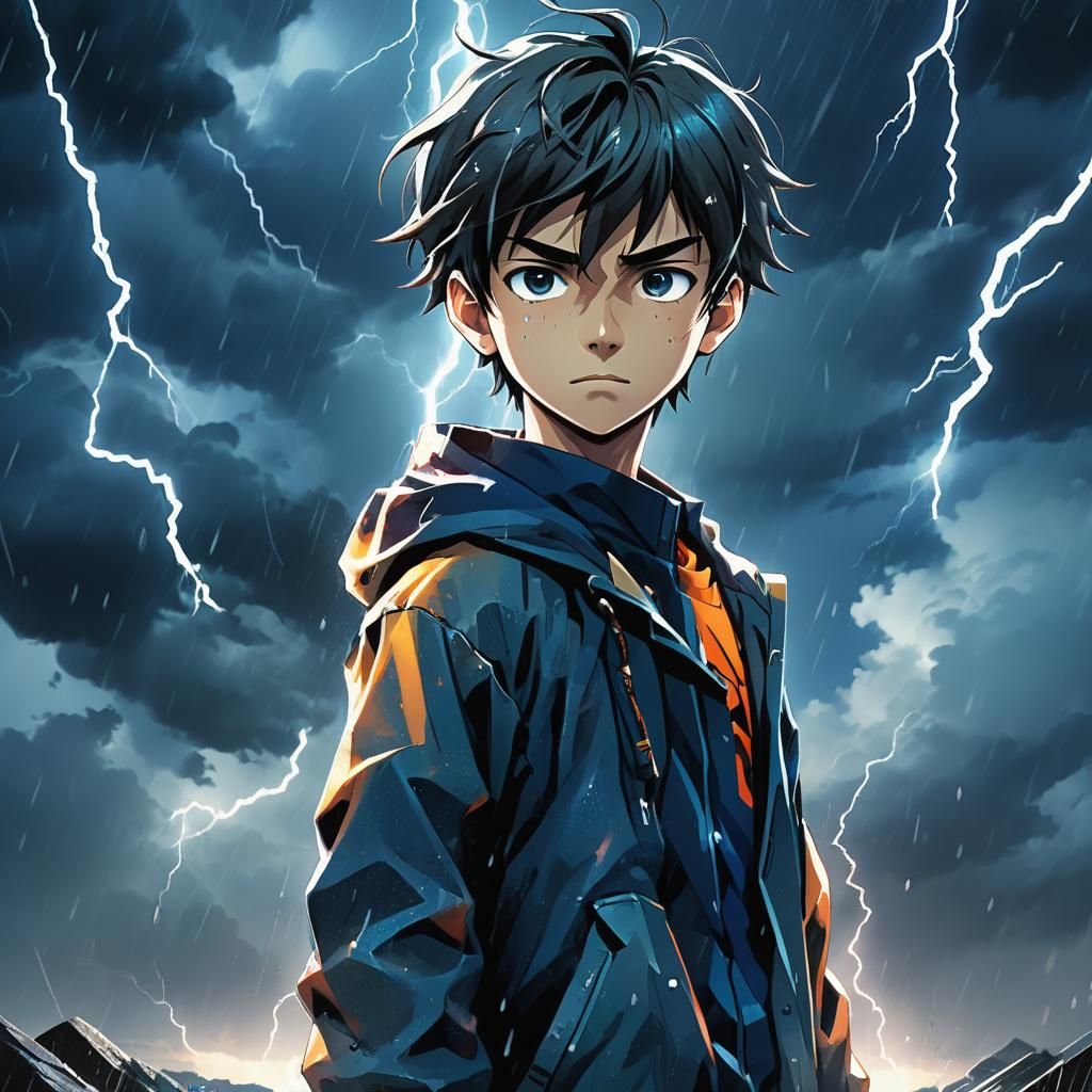 Boy in Storm: Manga Scan Portrait