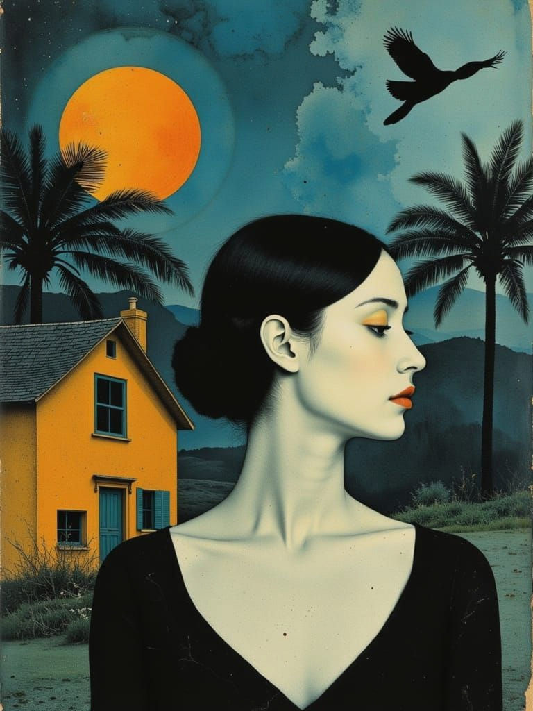 Ethereal Dreamscapes in Iridescent Blue