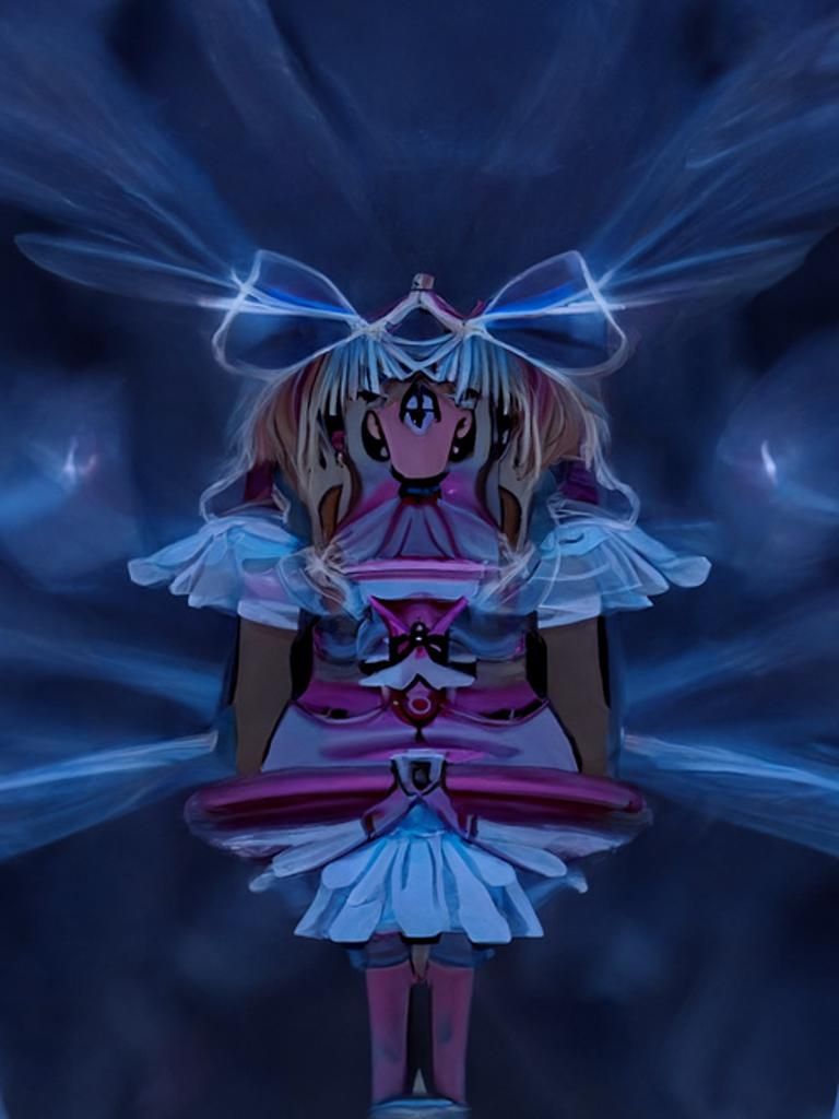Anime Magical Girl Transformation Scene in Studio Ghibli Sty...