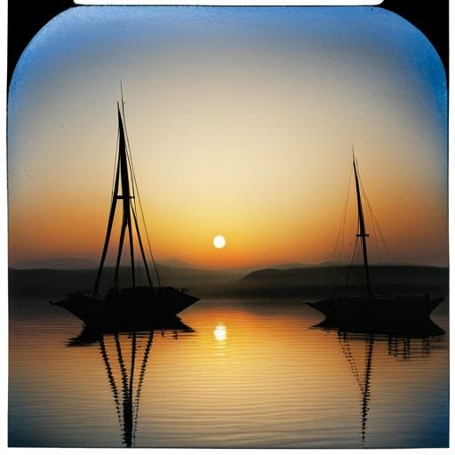 Gunib Equinox Sunset: 1884 Color Photo