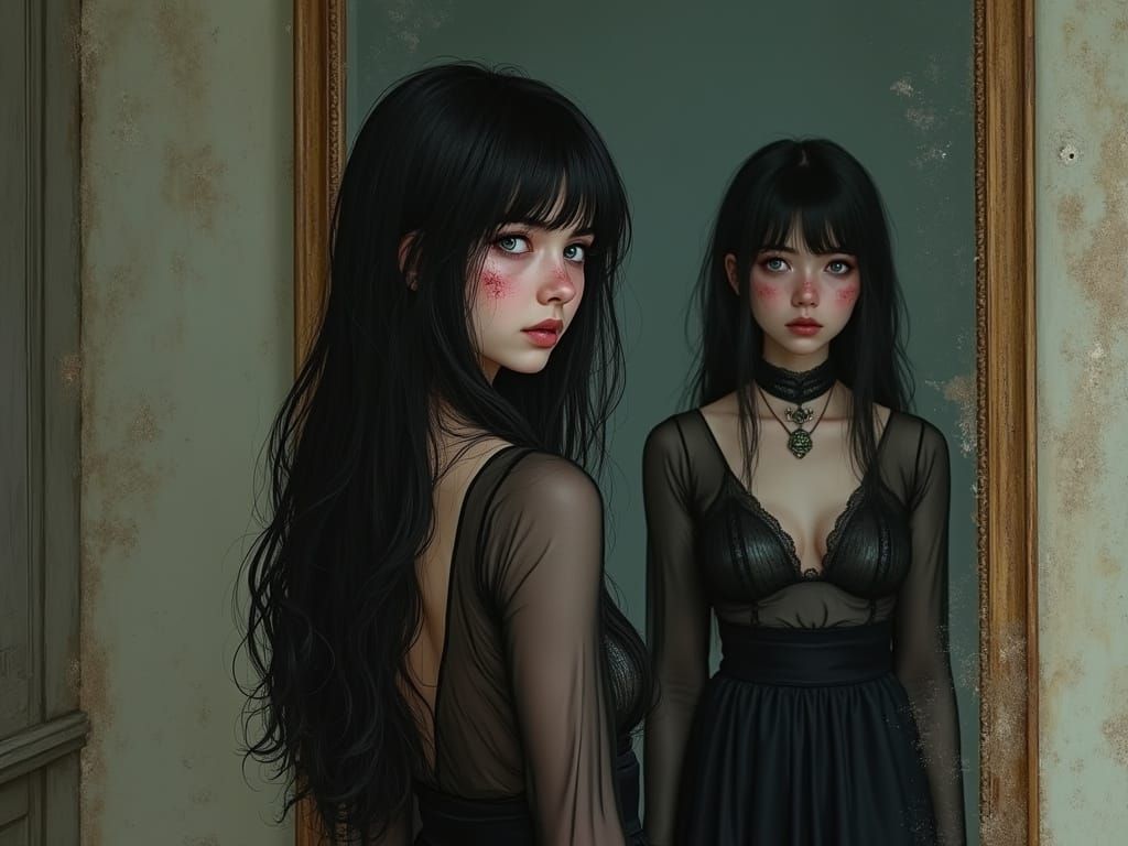 Lavender in Art Nouveau-Inspired, Dark Fantasy Style