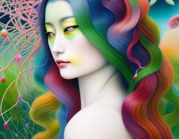 Rainbow-Human Hybrid in Warped Perspective