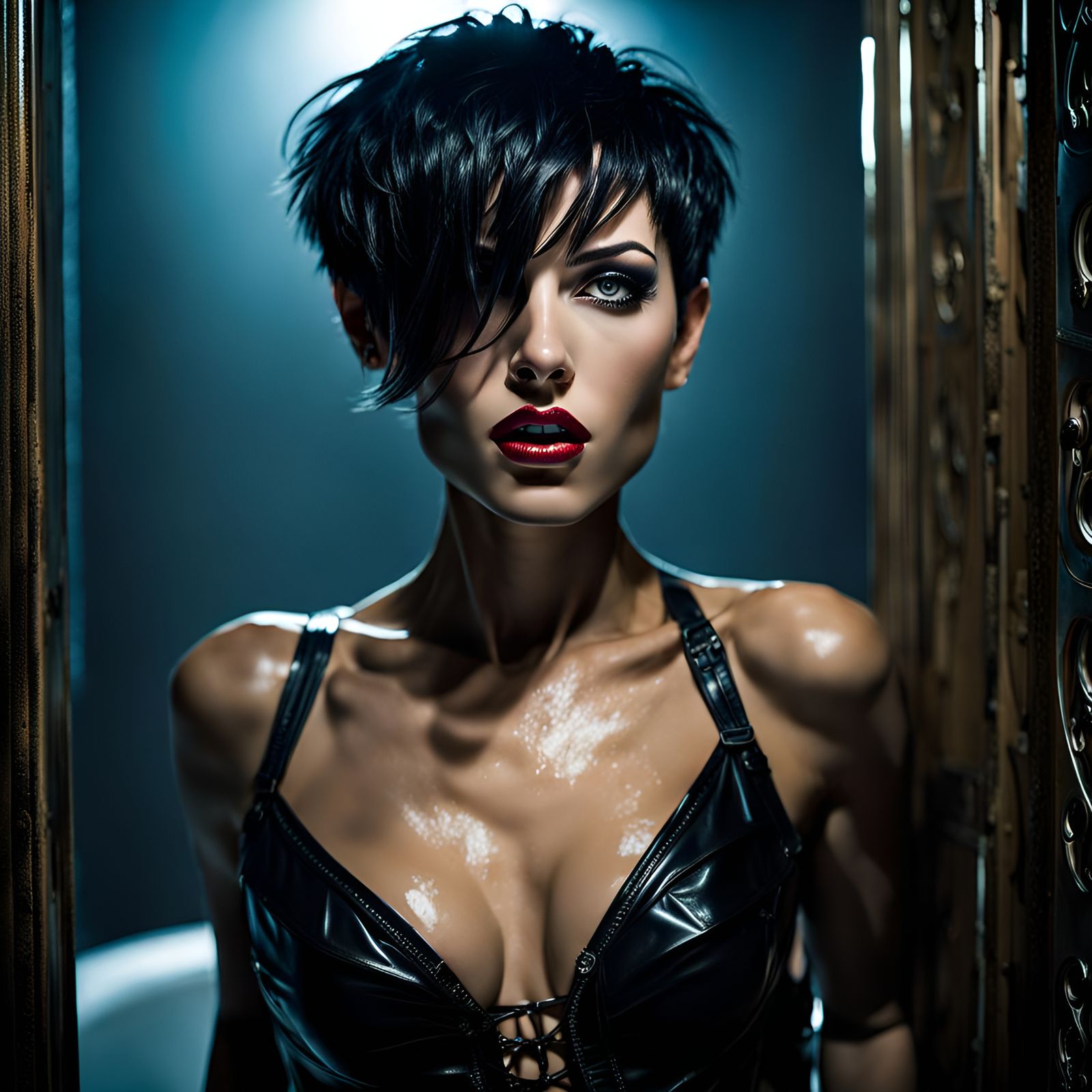 Gothic Woman's Ecstatic Moment: Fantasy Art Portrait