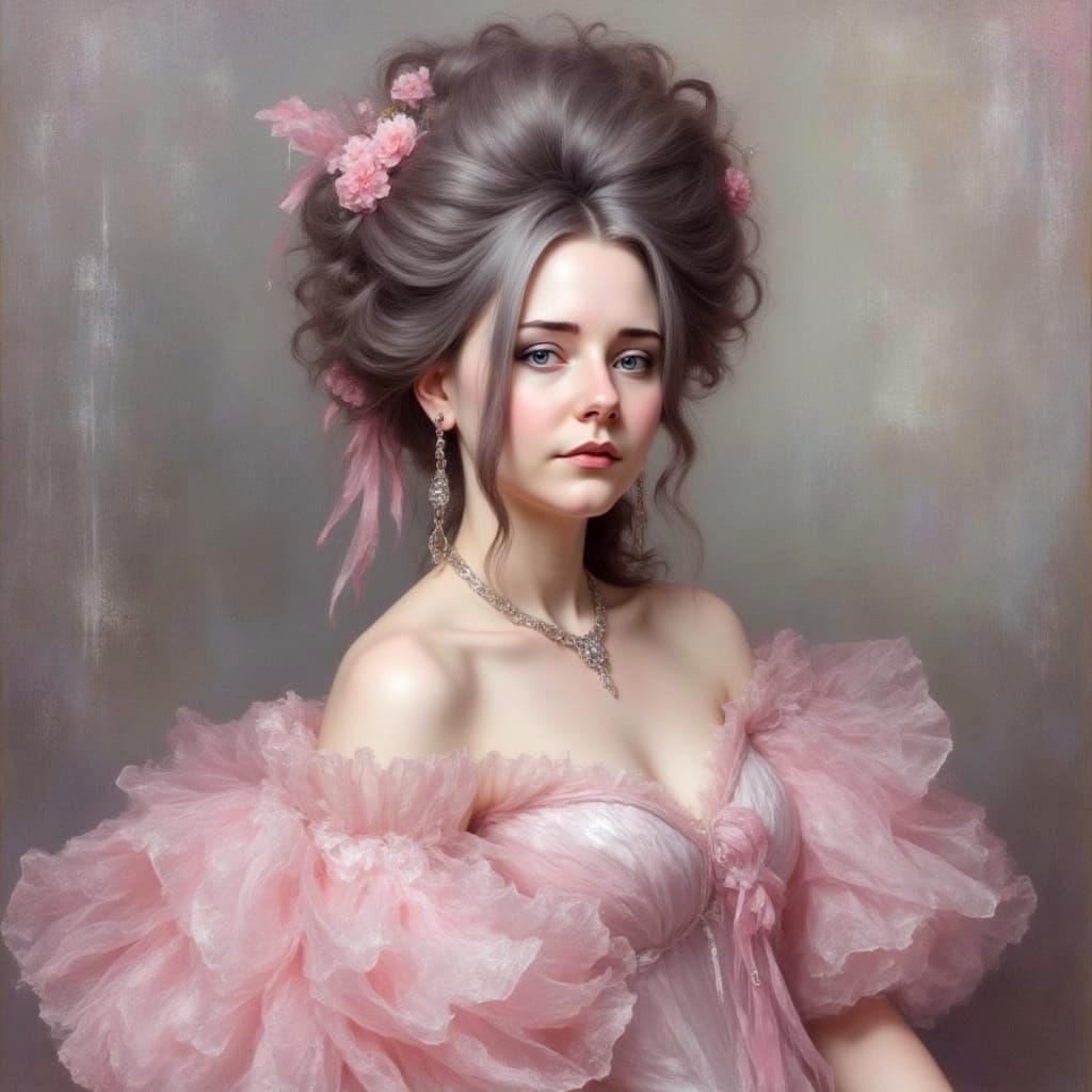 Renaissance Beauty in Soft Pastels