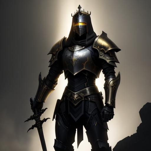 Cyberpunk Paladin Templar in Dynamic Action Pose