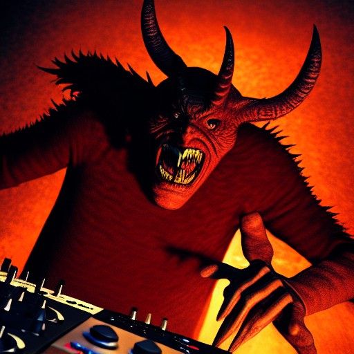 The Devil as a DJ: A Dark Fantasy Rendering