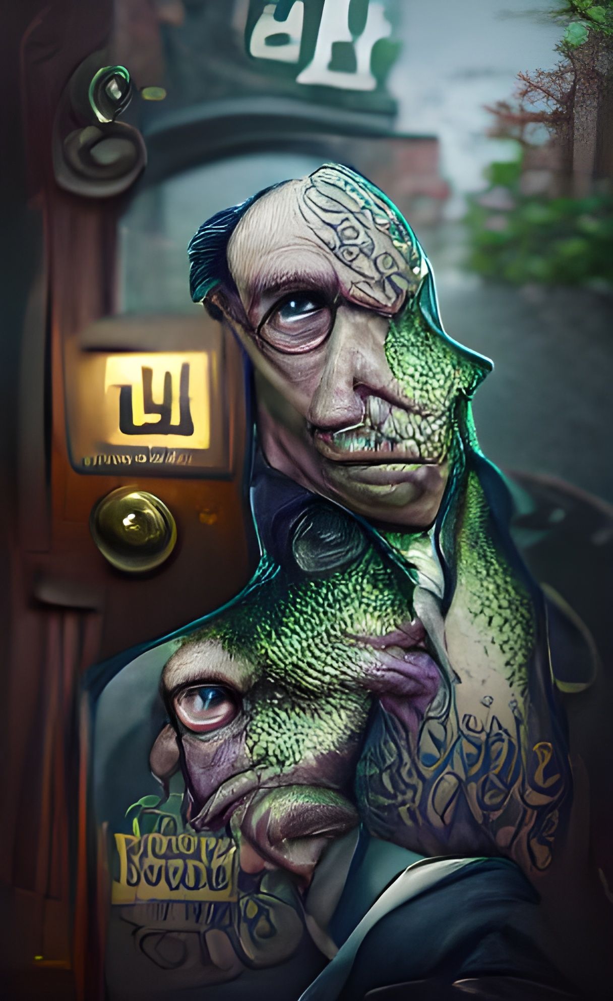 Lovecraftian Portrait of a Neighborly Innsmouth Character