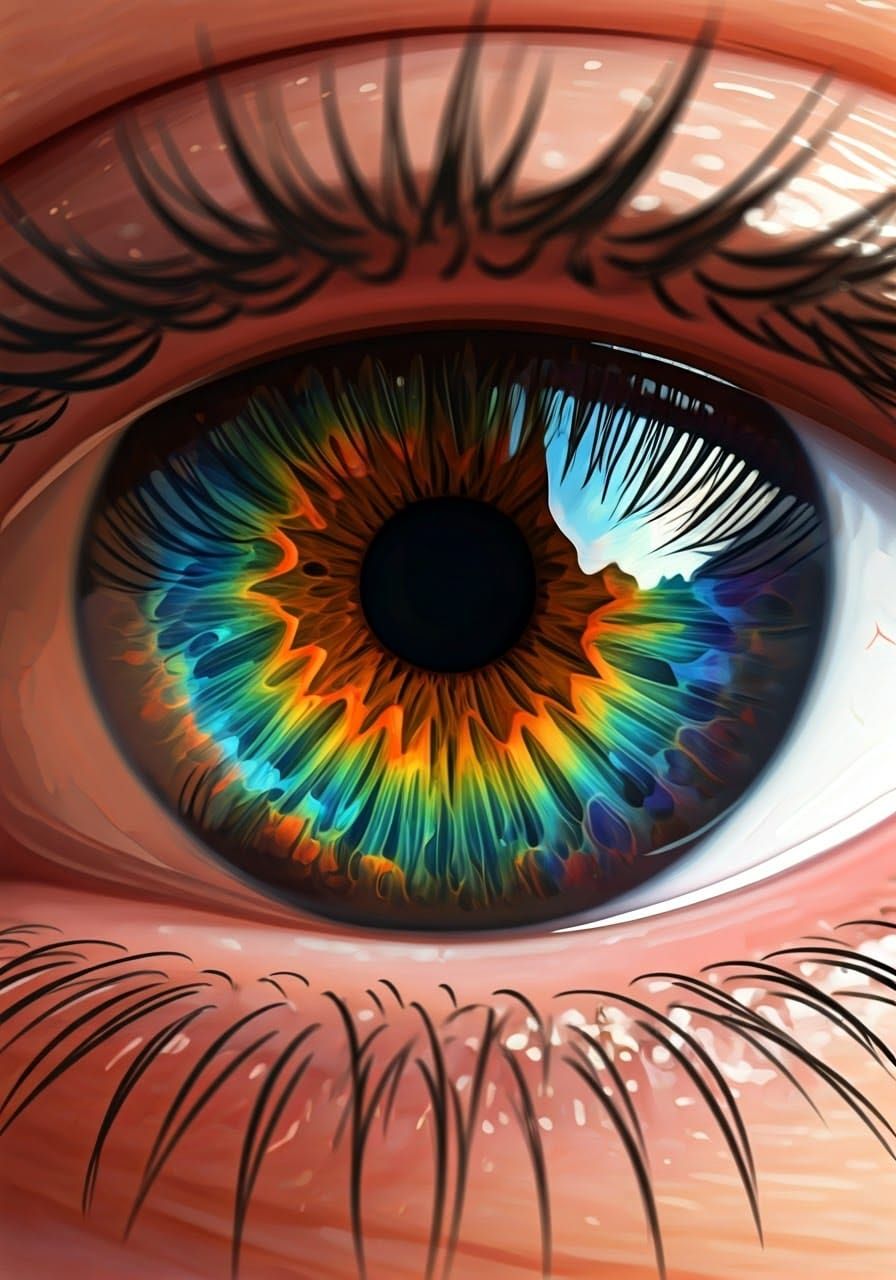 Kaleidoscopic Eyes Reflecting Spectral Beauty