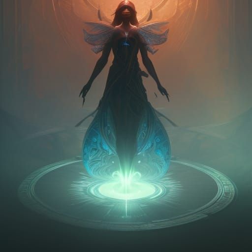 Dark Fantasy Magic Portal, Hyperdetailed Concept Art