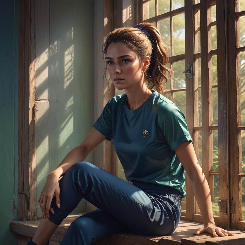 Fantasy Portrait: Woman in Window Light