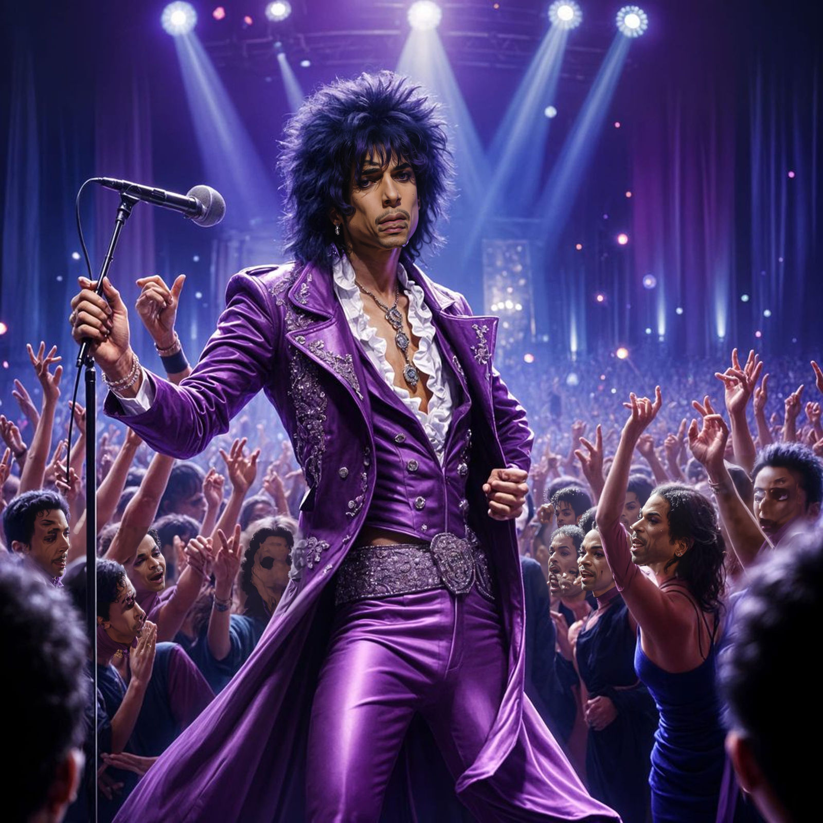 Prince Rocks Out in Regal Purple