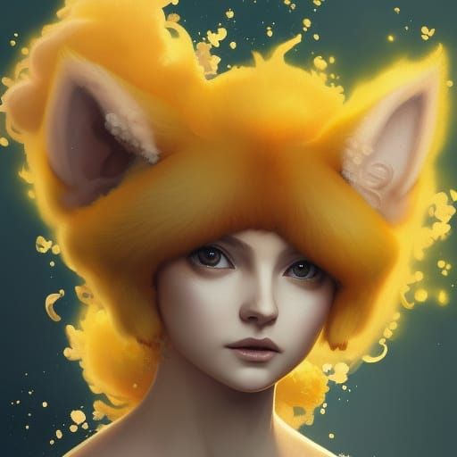 Hyperdetailed Vulpix Portrait in Art Nouveau Style