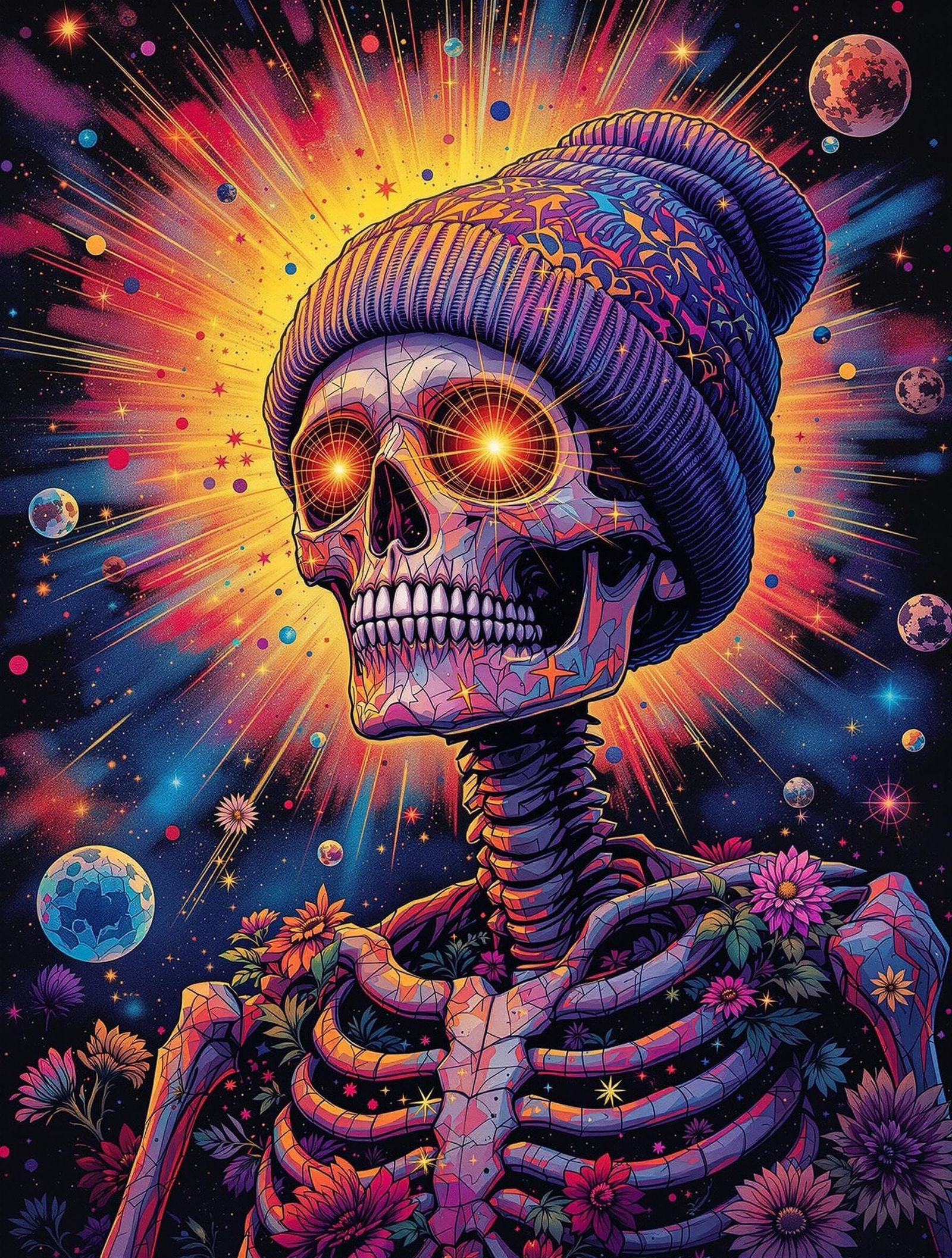 Slouch Beanie Glowing Energy Spherical Force-Field